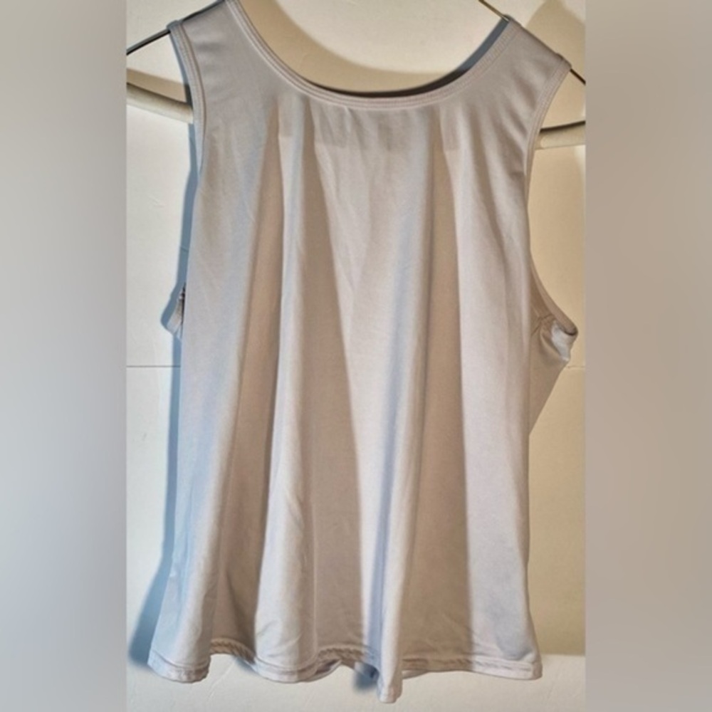 SHEIN CRISSCROSS TANKTOP SIZE LARGE LIGHT GREY